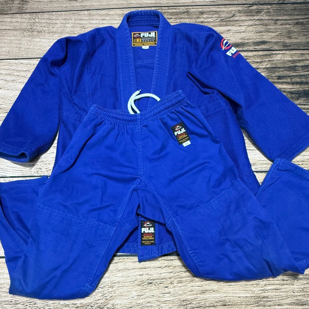 Fuji Kimono Kids C3 Age 12+ Blue Martial Arts Gi Set BJJ Brazilian Jiu Jitsu